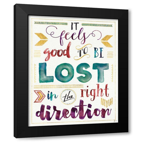 Lost in Words I Black Modern Wood Framed Art Print with Double Matting by Aiken, Jess