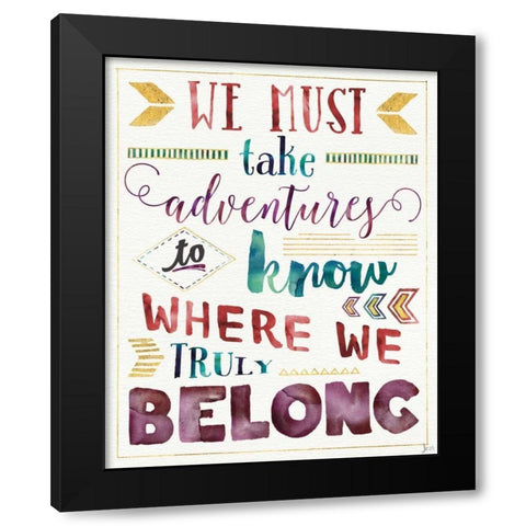 Lost in Words II Black Modern Wood Framed Art Print by Aiken, Jess