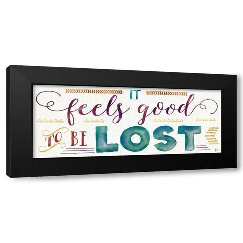 Lost in Words III Black Modern Wood Framed Art Print with Double Matting by Aiken, Jess