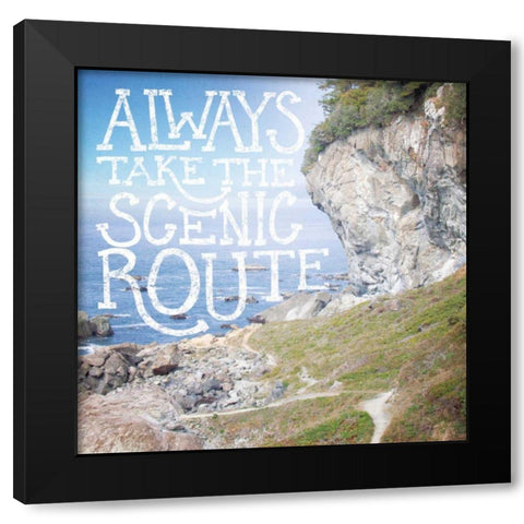 Coastal Adventures II Black Modern Wood Framed Art Print with Double Matting by Marshall, Laura