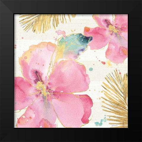 Flamingo Fever VIII Black Modern Wood Framed Art Print by Tavoletti, Anne