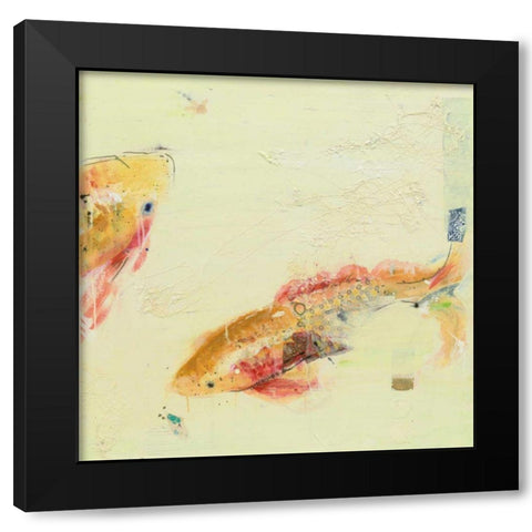 Fish in the Sea II Black Modern Wood Framed Art Print by Day, Kellie