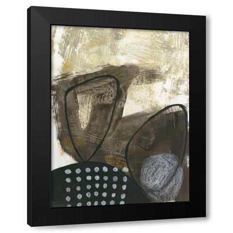 Black and White I Black Modern Wood Framed Art Print by Davies, Jane