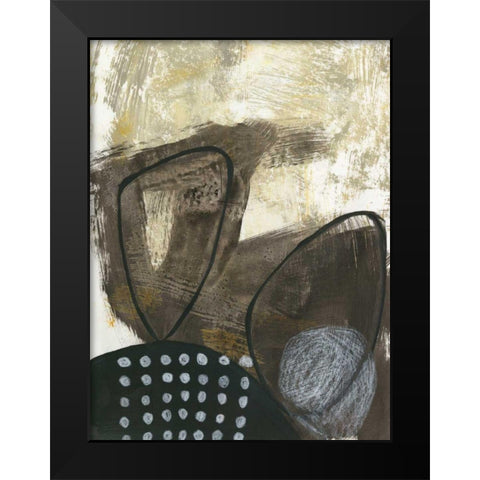 Black and White I Black Modern Wood Framed Art Print by Davies, Jane