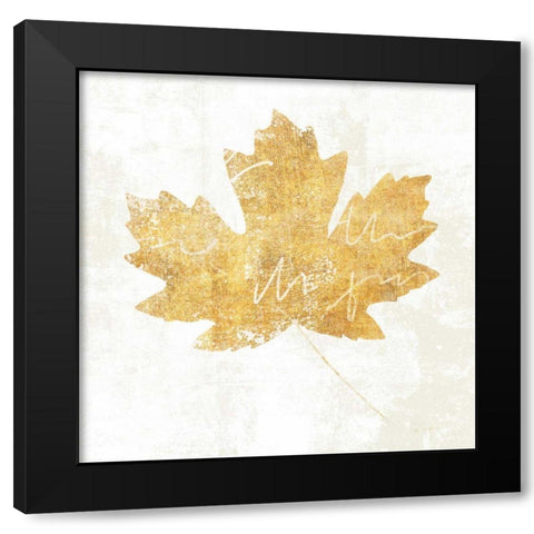 Bronzed Leaf IV Black Modern Wood Framed Art Print with Double Matting by Schlabach, Sue