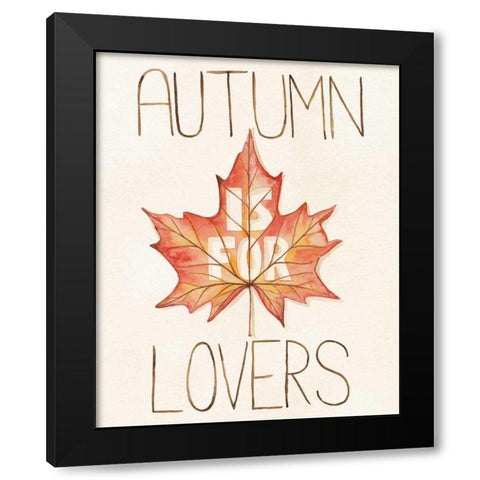 Autumn Love II v.2 Black Modern Wood Framed Art Print by DeNeige, Elyse