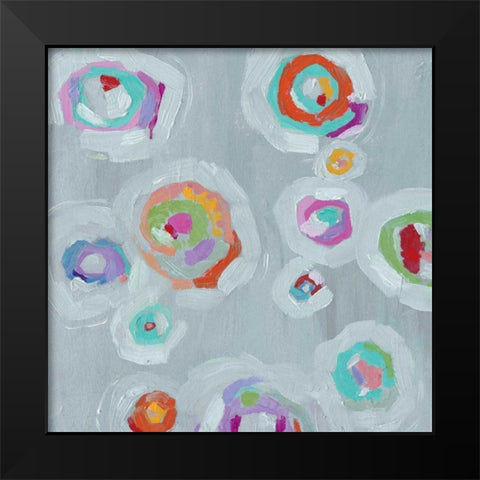 Frolic II Crop Black Modern Wood Framed Art Print by Wild Apple Portfolio