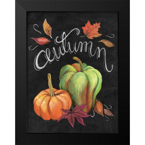 Autumn Harvest I Black Modern Wood Framed Art Print by Urban, Mary