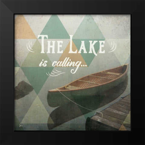 Calm Waters II Black Modern Wood Framed Art Print by Aiken, Jess