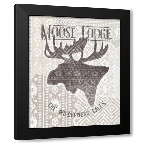 Soft Lodge V Black Modern Wood Framed Art Print by Penner, Janelle