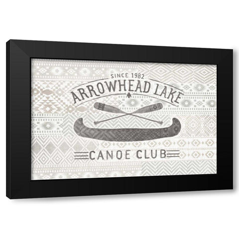 Soft Lodge VII Black Modern Wood Framed Art Print with Double Matting by Penner, Janelle