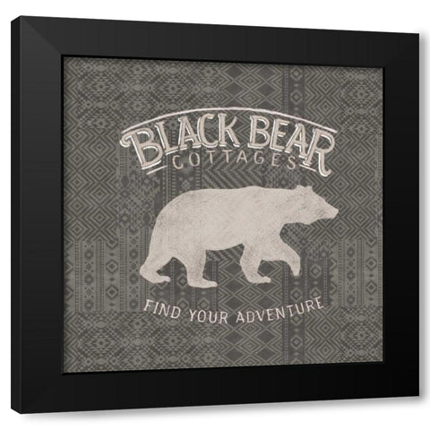 Soft Lodge I Dark Black Modern Wood Framed Art Print with Double Matting by Penner, Janelle