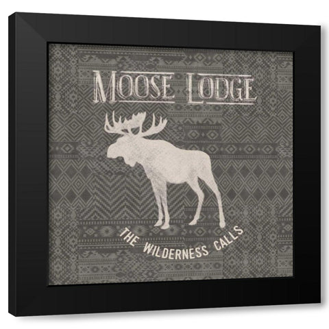 Soft Lodge IV Dark Black Modern Wood Framed Art Print by Penner, Janelle