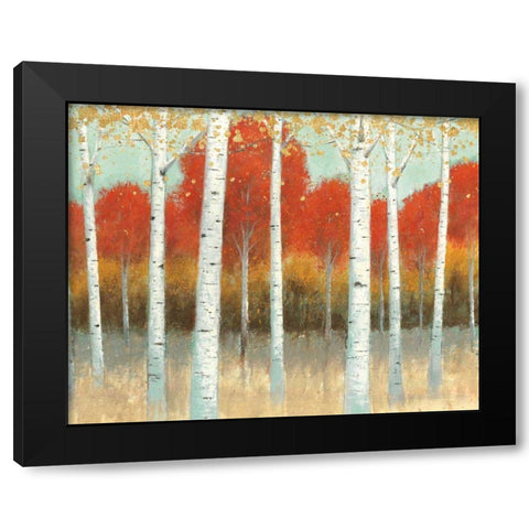 Fall Promenade I Crop Black Modern Wood Framed Art Print with Double Matting by Wiens, James