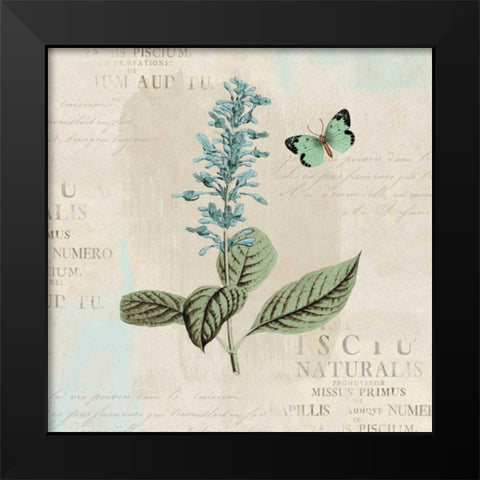 En Bleu VI Black Modern Wood Framed Art Print by Pertiet, Katie