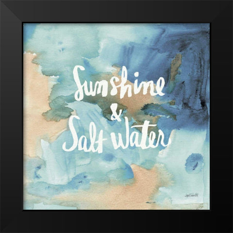 Coastal Breeze Quotes I Black Modern Wood Framed Art Print by Tavoletti, Anne