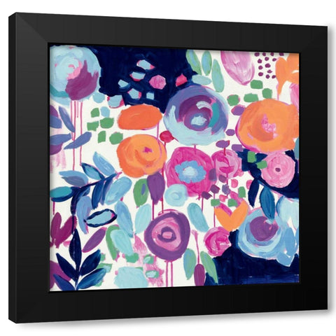 Garden Riot Crop Black Modern Wood Framed Art Print with Double Matting by Wild Apple Portfolio