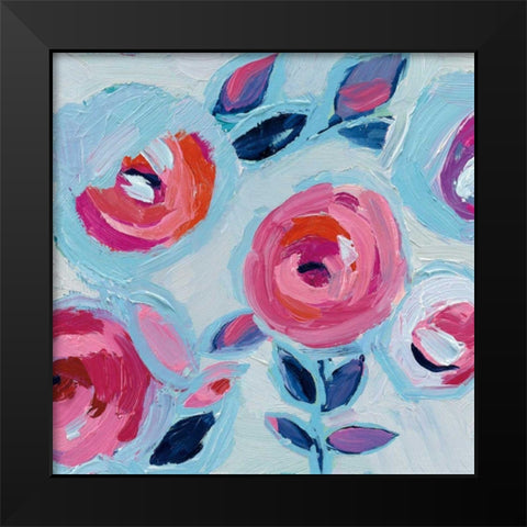 Wall Flower II Black Modern Wood Framed Art Print by Wild Apple Portfolio