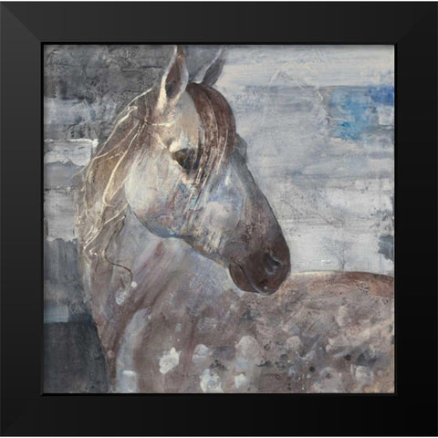 Appaloosa Black Modern Wood Framed Art Print by Hristova, Albena