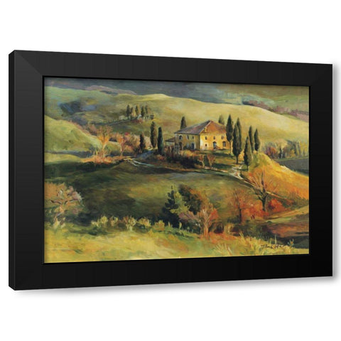 Tuscan Hillside Black Modern Wood Framed Art Print by Hageman, Marilyn