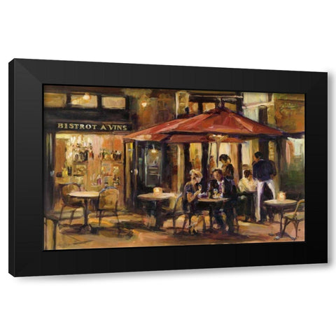 Bistrot a Vins Warm Black Modern Wood Framed Art Print by Hageman, Marilyn