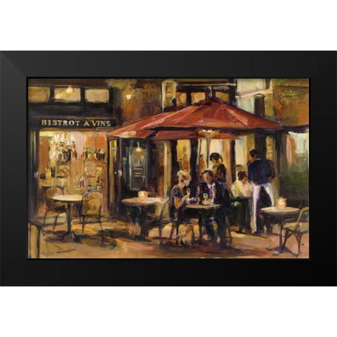 Bistrot a Vins Warm Black Modern Wood Framed Art Print by Hageman, Marilyn