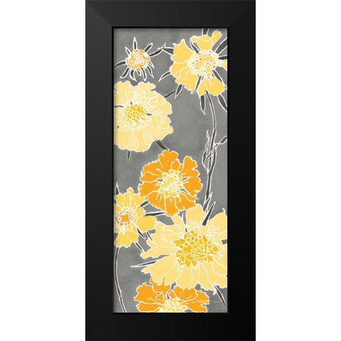 Cloisonne Beauty I Gray Black Modern Wood Framed Art Print by Novak, Shirley