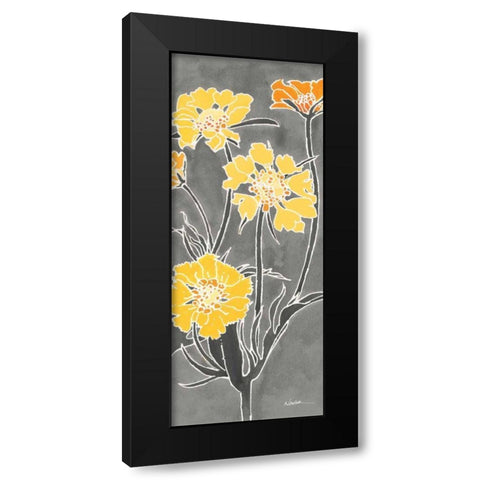 Cloisonne Beauty II Gray Black Modern Wood Framed Art Print with Double Matting by Novak, Shirley