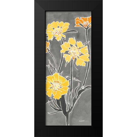 Cloisonne Beauty II Gray Black Modern Wood Framed Art Print by Novak, Shirley