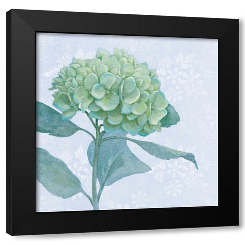 Blue Hydrangea I Black Modern Wood Framed Art Print with Double Matting by Grove, Beth