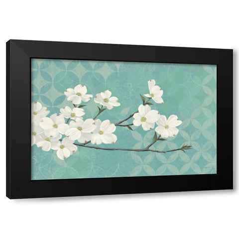 Dogwood Blossoms Black Modern Wood Framed Art Print with Double Matting by Lovell, Kathrine