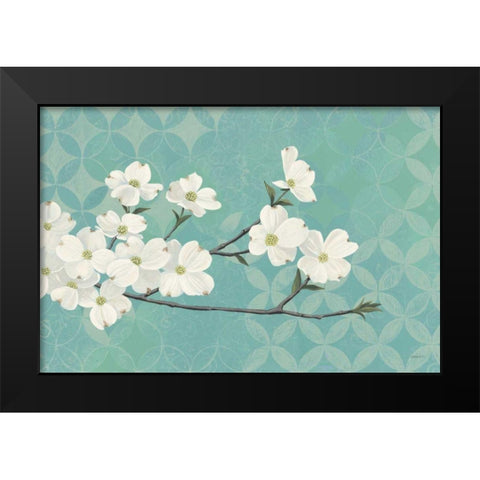 Dogwood Blossoms Black Modern Wood Framed Art Print by Lovell, Kathrine