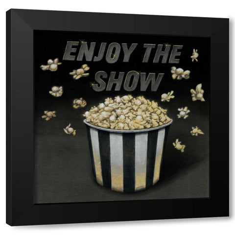 Enjoy the Show Black Modern Wood Framed Art Print by Wild Apple Portfolio
