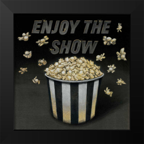 Enjoy the Show Black Modern Wood Framed Art Print by Wild Apple Portfolio