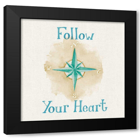 New Horizons IV Words Black Modern Wood Framed Art Print by DeNeige, Elyse