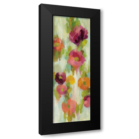 Coral and Emerald Garden III Black Modern Wood Framed Art Print by Vassileva, Silvia