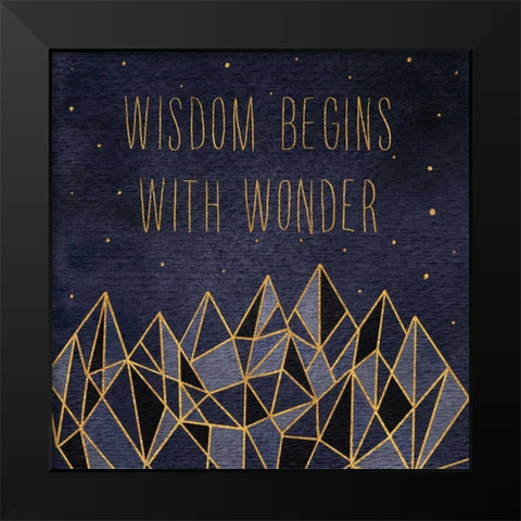 Written in the Stars I Black Modern Wood Framed Art Print by Marshall, Laura