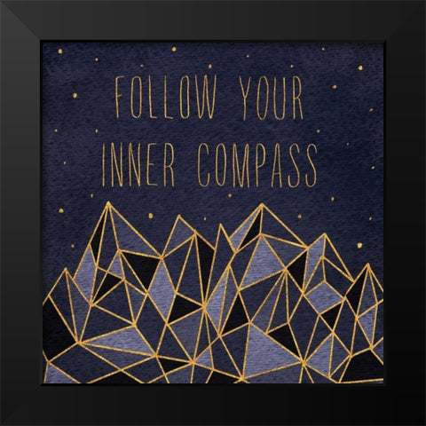 Written in the Stars III Black Modern Wood Framed Art Print by Marshall, Laura