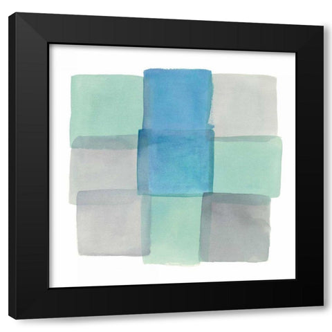 Overlap I  Black Modern Wood Framed Art Print with Double Matting by Schick, Mike