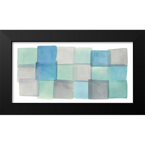 Overlap III Black Modern Wood Framed Art Print by Schick, Mike