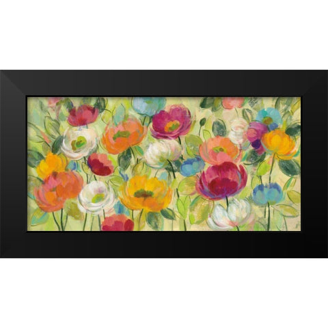 Chartreuse Garden Black Modern Wood Framed Art Print by Vassileva, Silvia