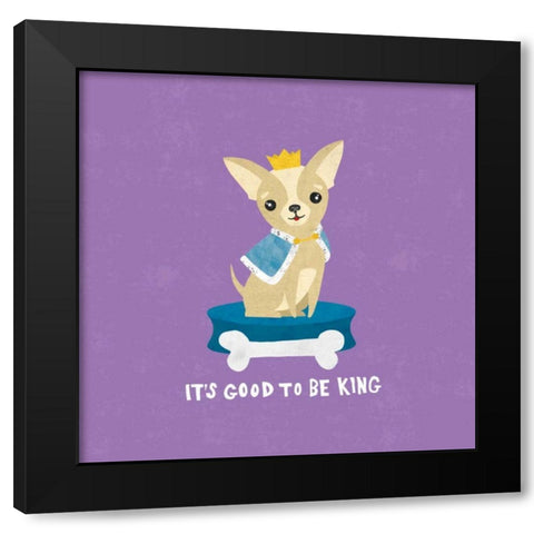 Good Dogs Chihuahua Bright Black Modern Wood Framed Art Print by Hershey, Moira