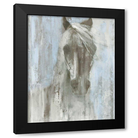 Shadow Light v2 Black Modern Wood Framed Art Print with Double Matting by Hristova, Albena