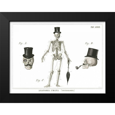 Dandy Bones Black Modern Wood Framed Art Print by Schlabach, Sue