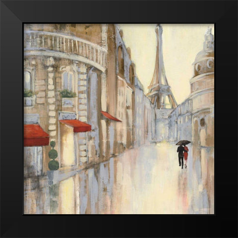 Touring Paris Couple III Black Modern Wood Framed Art Print by Purinton, Julia