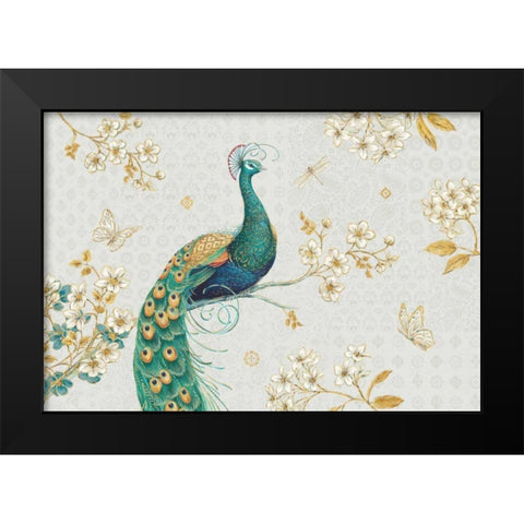 Ornate Peacock I Master Black Modern Wood Framed Art Print by Brissonnet, Daphne