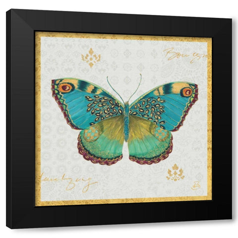 Bohemian Wings Butterfly I Black Modern Wood Framed Art Print with Double Matting by Brissonnet, Daphne