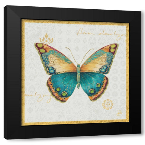 Bohemian Wings Butterfly II Black Modern Wood Framed Art Print with Double Matting by Brissonnet, Daphne
