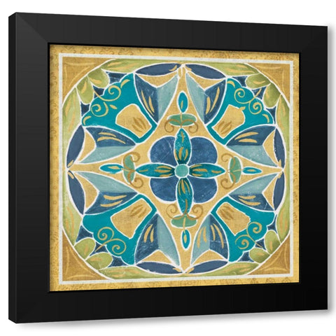 Free Bird Mexican Tiles III Black Modern Wood Framed Art Print with Double Matting by Brissonnet, Daphne