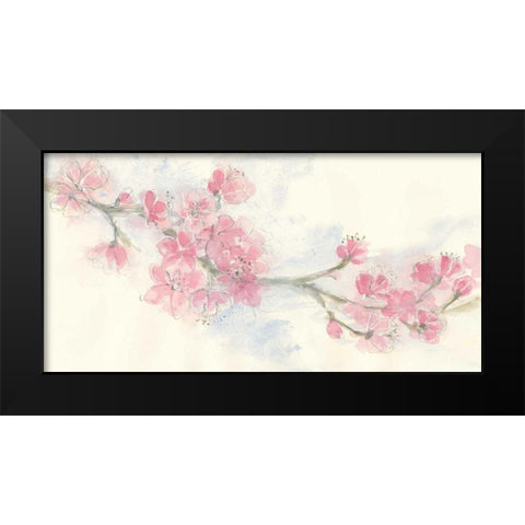 Cherry Blossom II Black Modern Wood Framed Art Print by Paschke, Chris